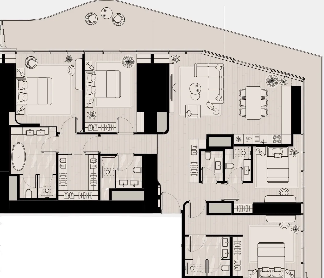 4 BR layout at LIV Maritime