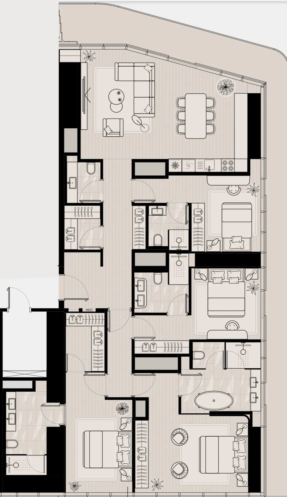 4 BR layout at LIV Maritime