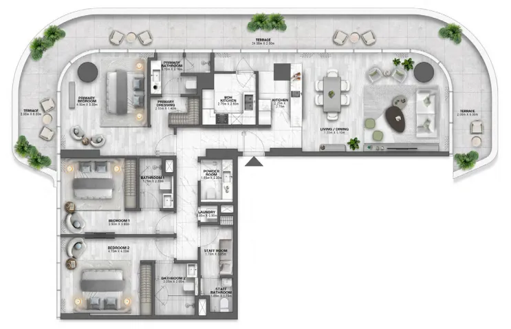 3 BR layout at Passo by Beyond