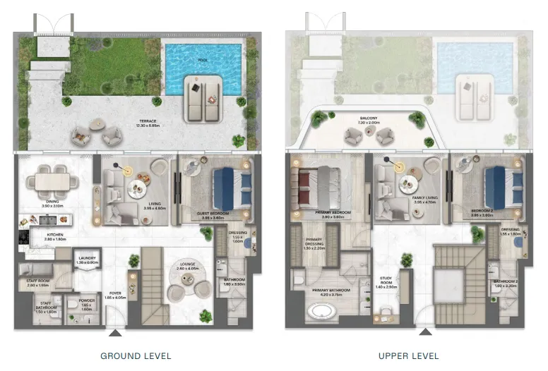 3 BR layout at Passo by Beyond