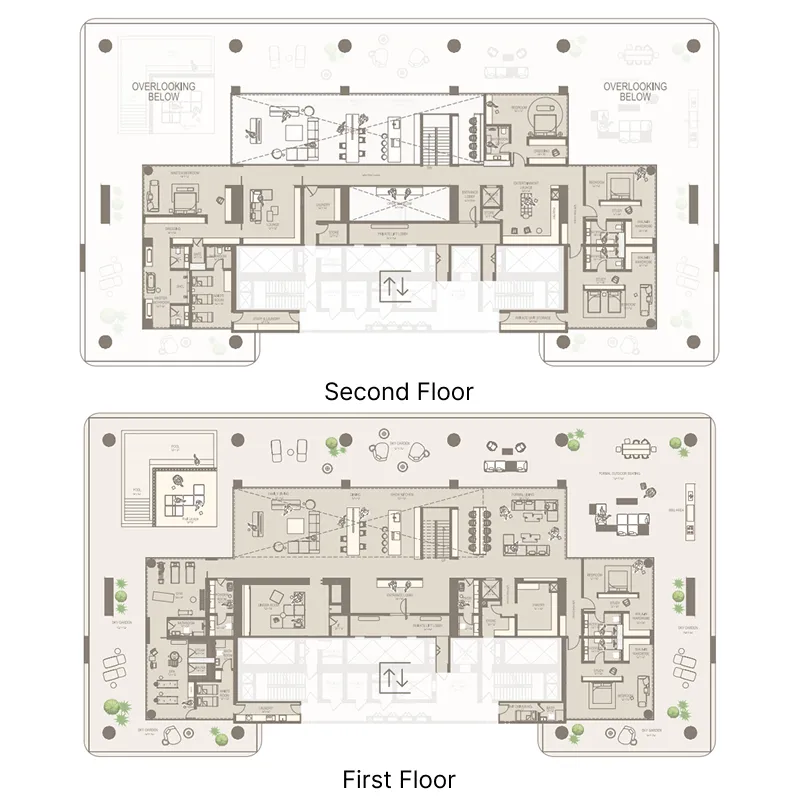 6 BR layout at The Chedi Private Residences