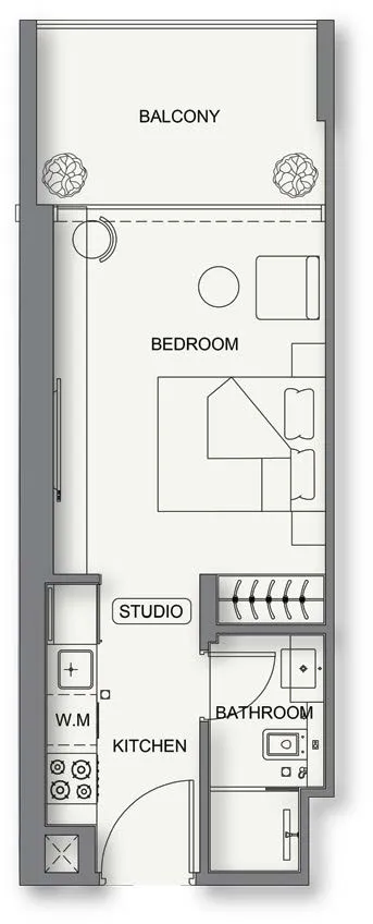 0 BR layout at Binghatti Cullinan