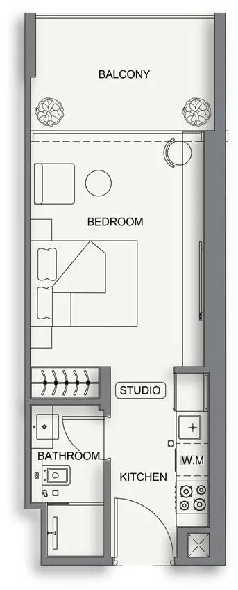0 BR layout at Binghatti Cullinan