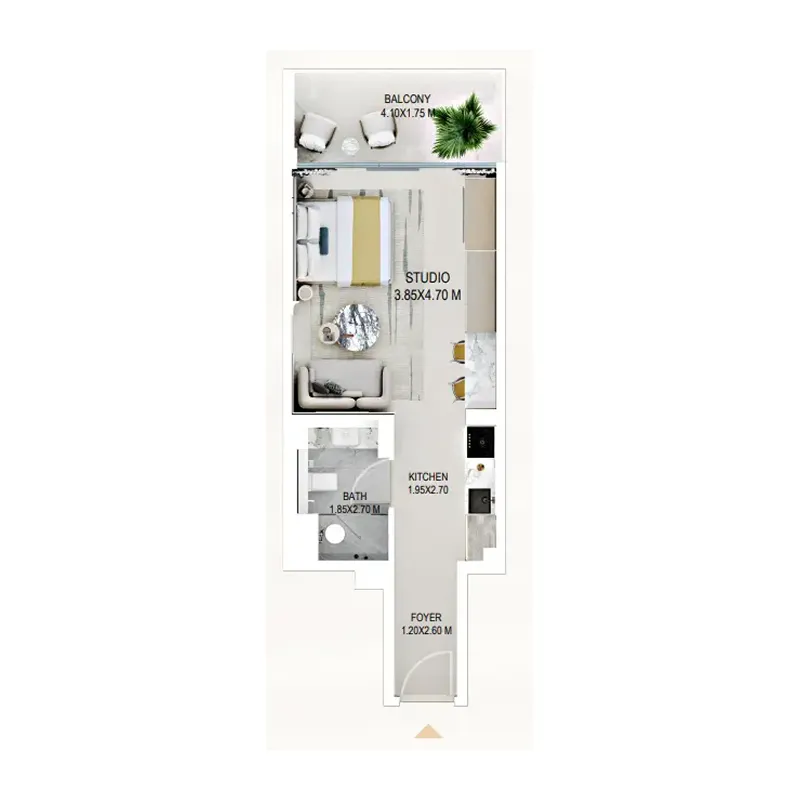 0 BR layout at Rabdan Gardens