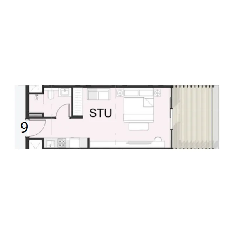 0 BR layout at Cove Boulevard