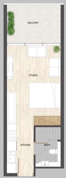 0 BR layout at Barari Palace