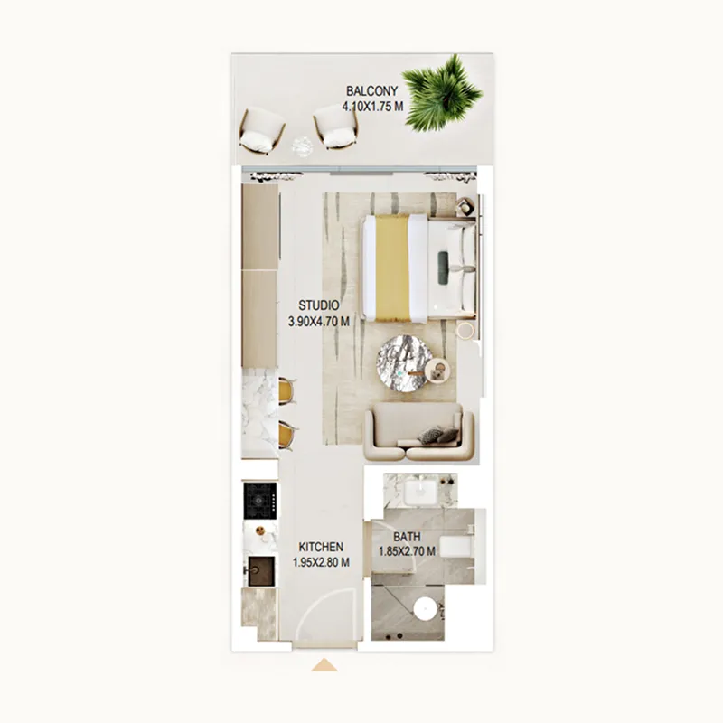 0 BR layout at Rabdan Gardens