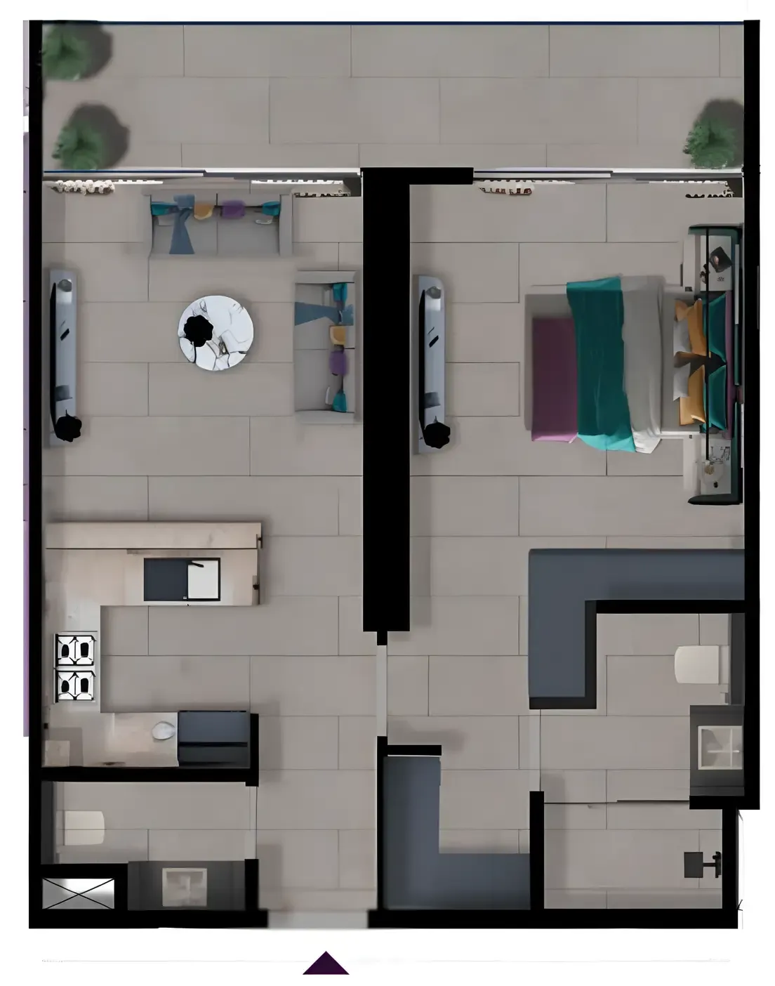 1 BR layout at MBL Signature