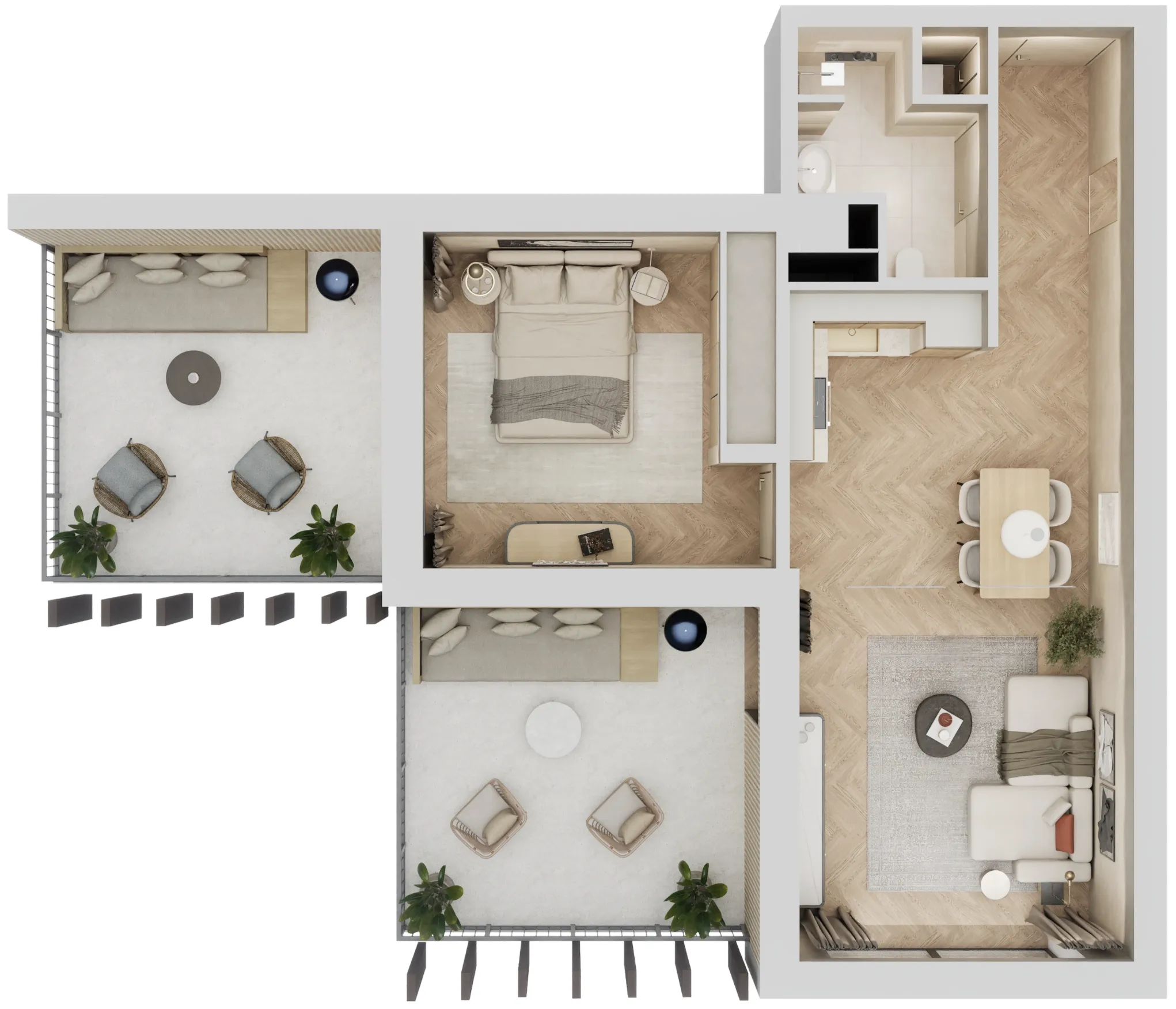 1 BR layout at Arisha Terraces