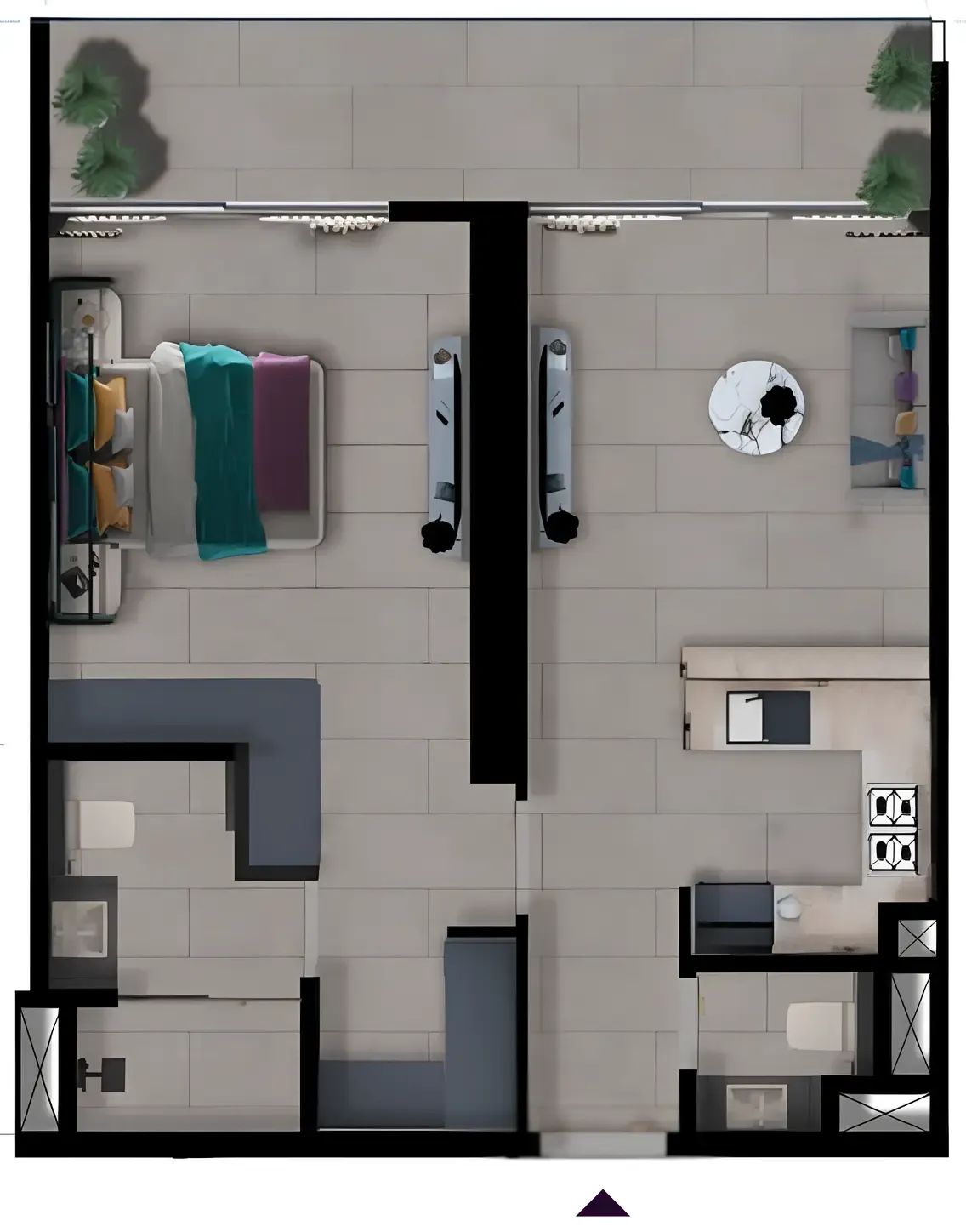 1 BR layout at MBL Signature