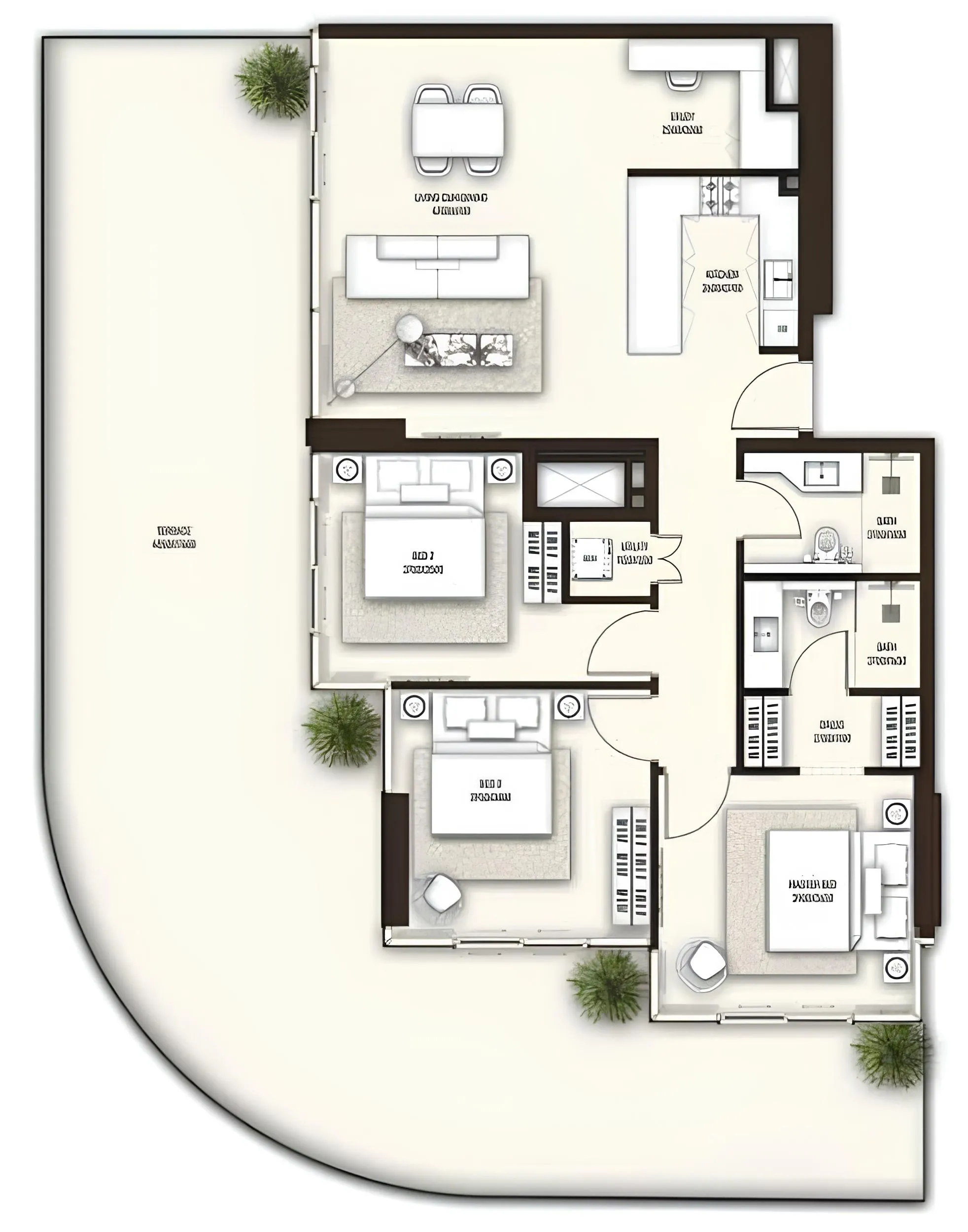 3 BR layout at Sonate Residences