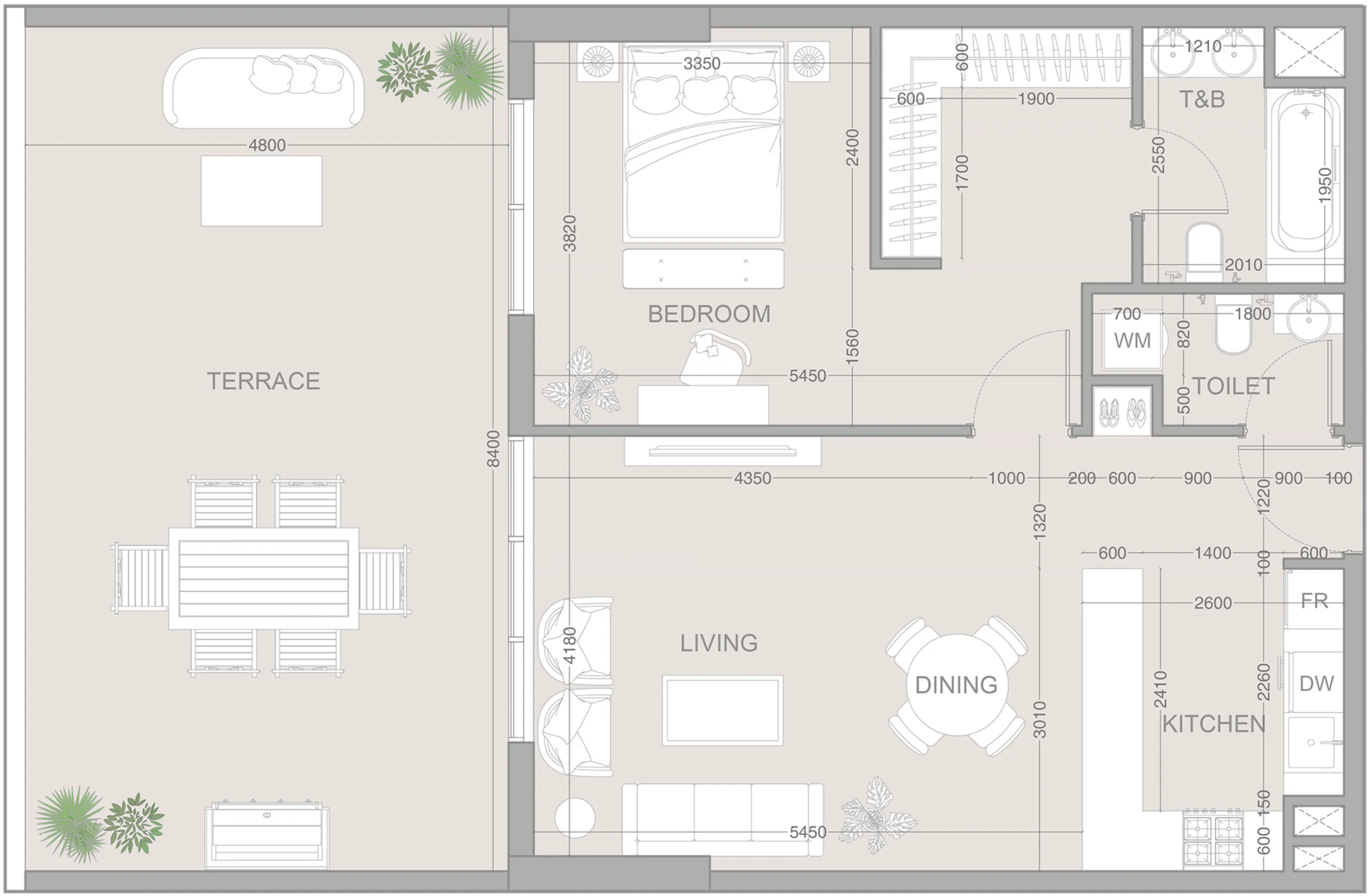 1 BR layout at V1STARA House
