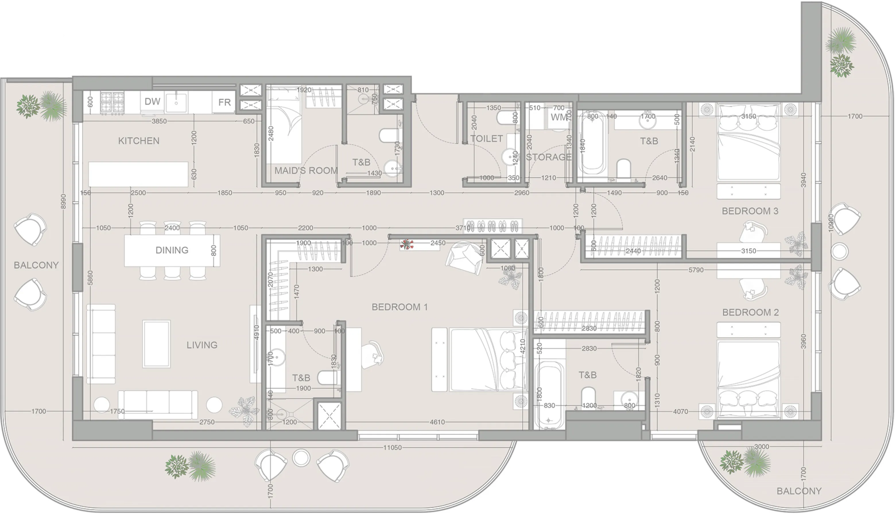 3 BR layout at V1STARA House