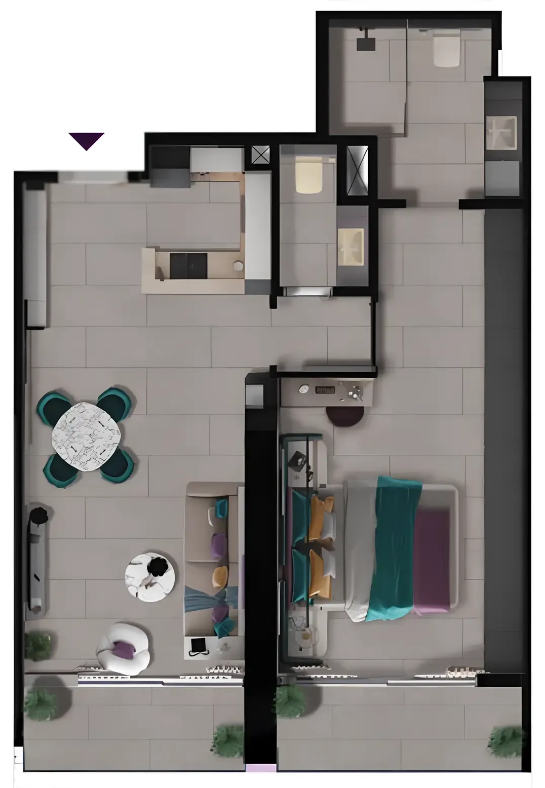 1 BR layout at MBL Signature