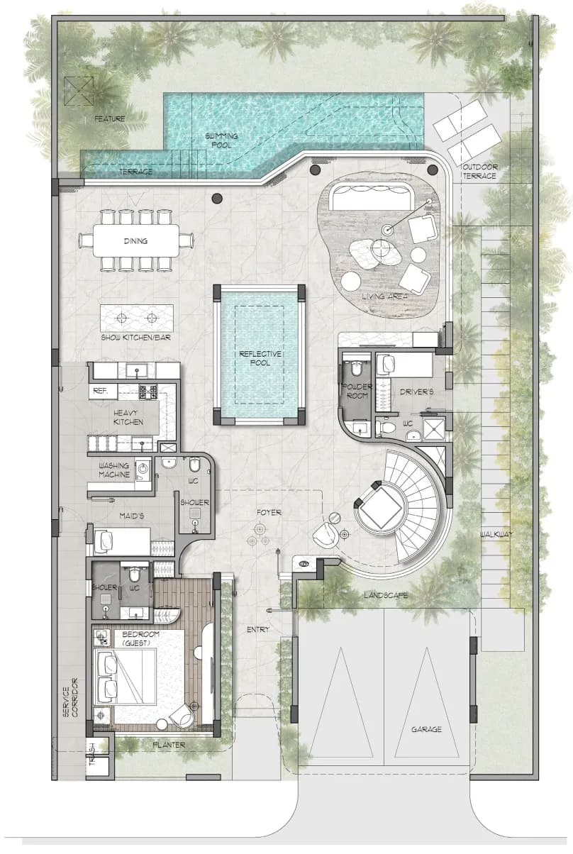 4 BR layout at Wadi Villas