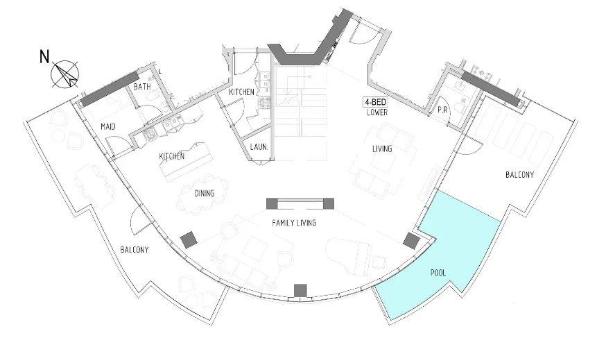 4 BR layout at Canal Heights