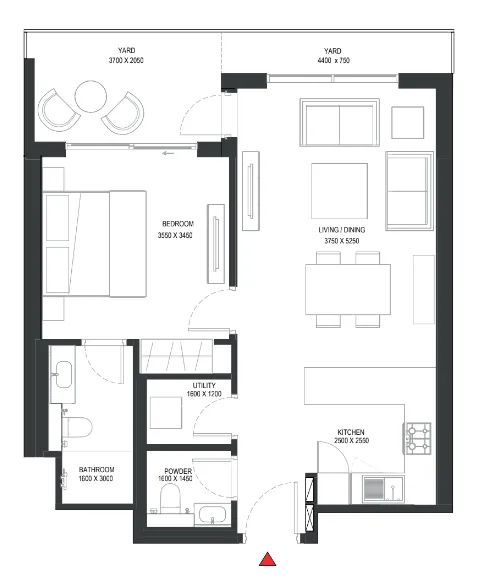1 BR layout at Sobha One
