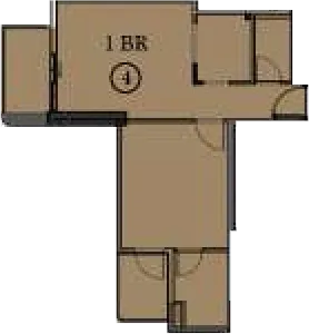 1 BR layout at Seslia Tower