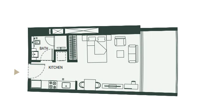 0 BR layout at Binghatti Hills