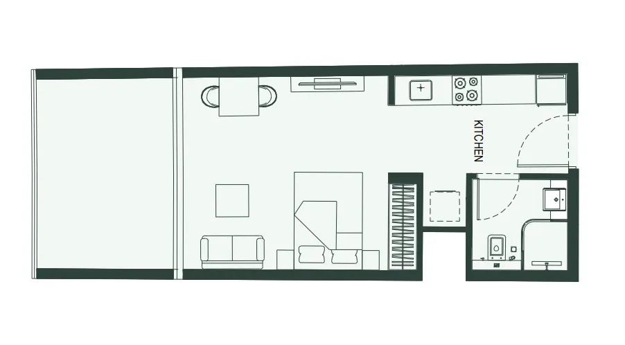 0 BR layout at Binghatti Hills