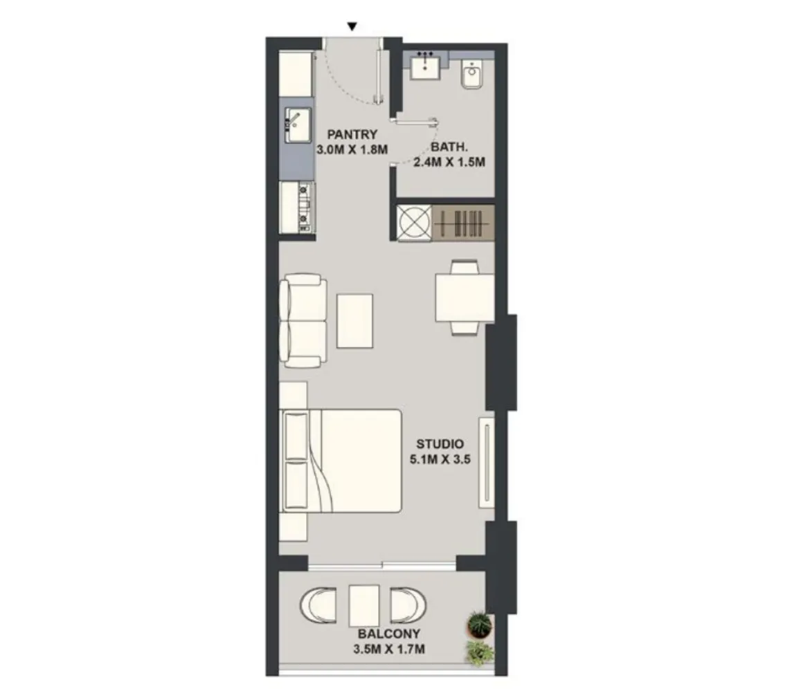 0 BR layout at Maison Elysee