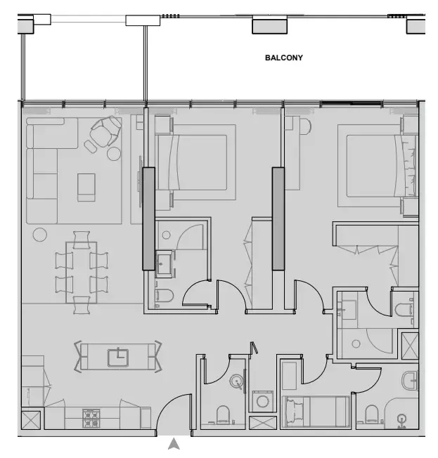 2 BR layout at Wynwood Horizon