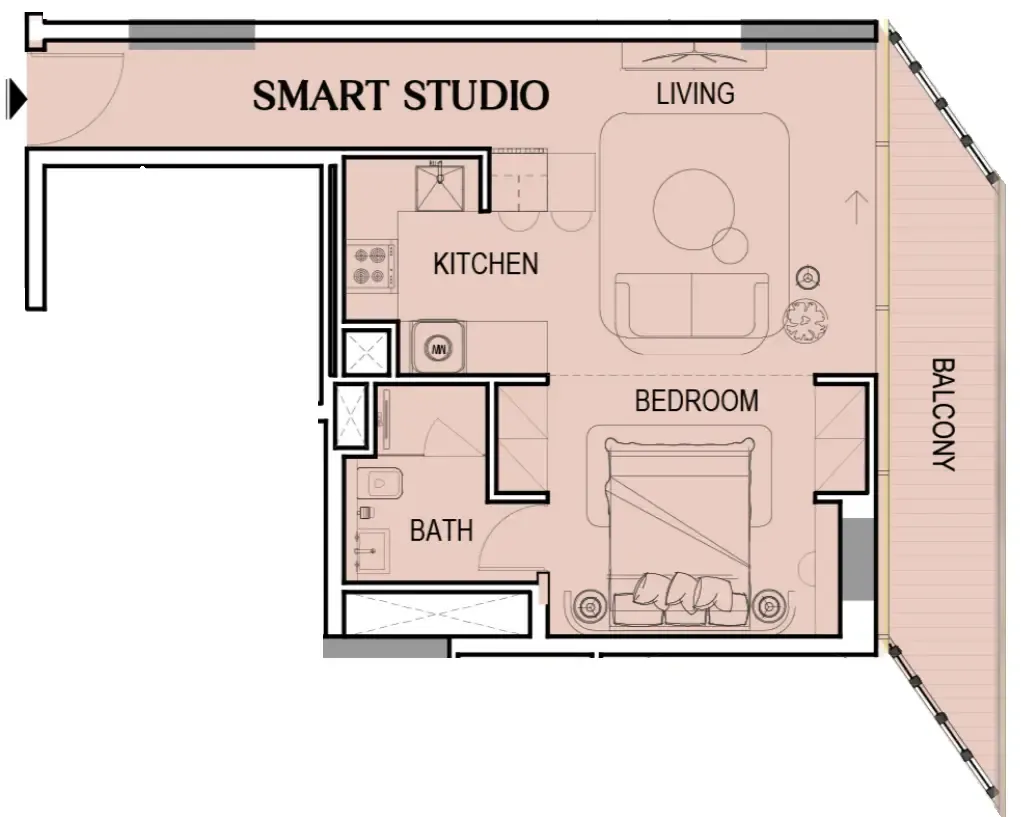 0 BR layout at Tresora by Wadan