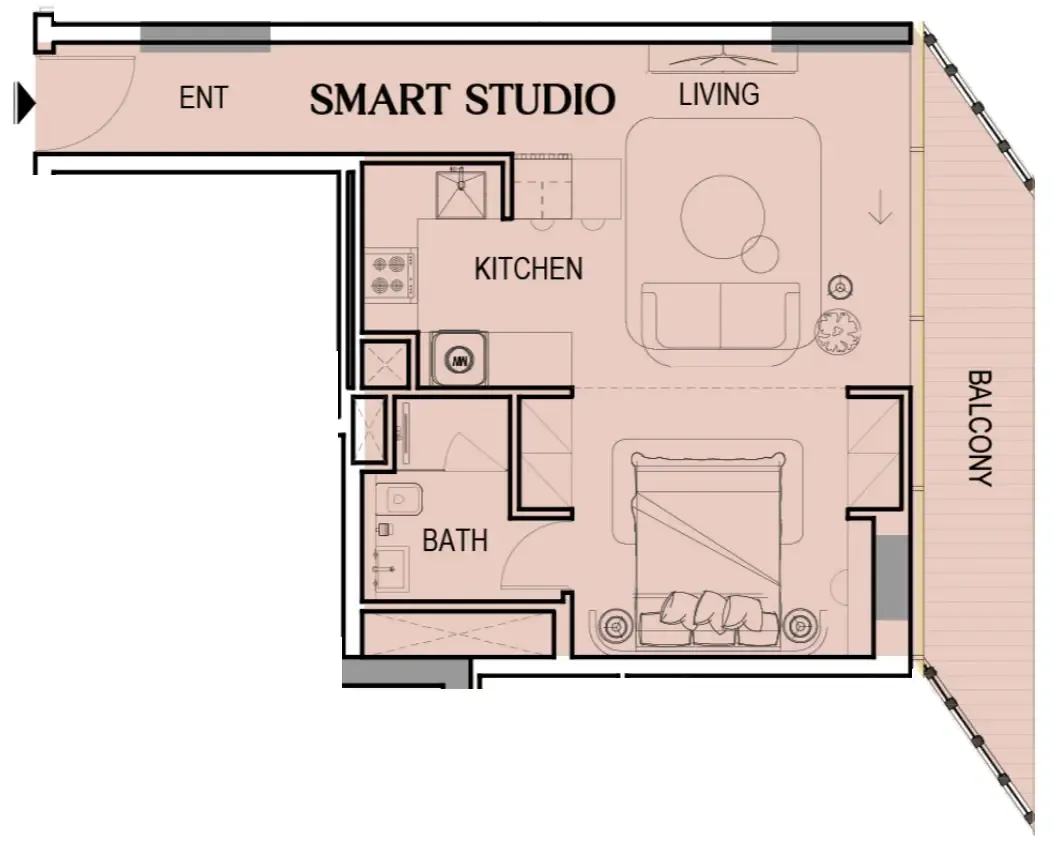 0 BR layout at Tresora by Wadan