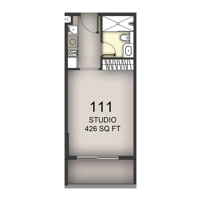 0 BR layout at Aizel Tower