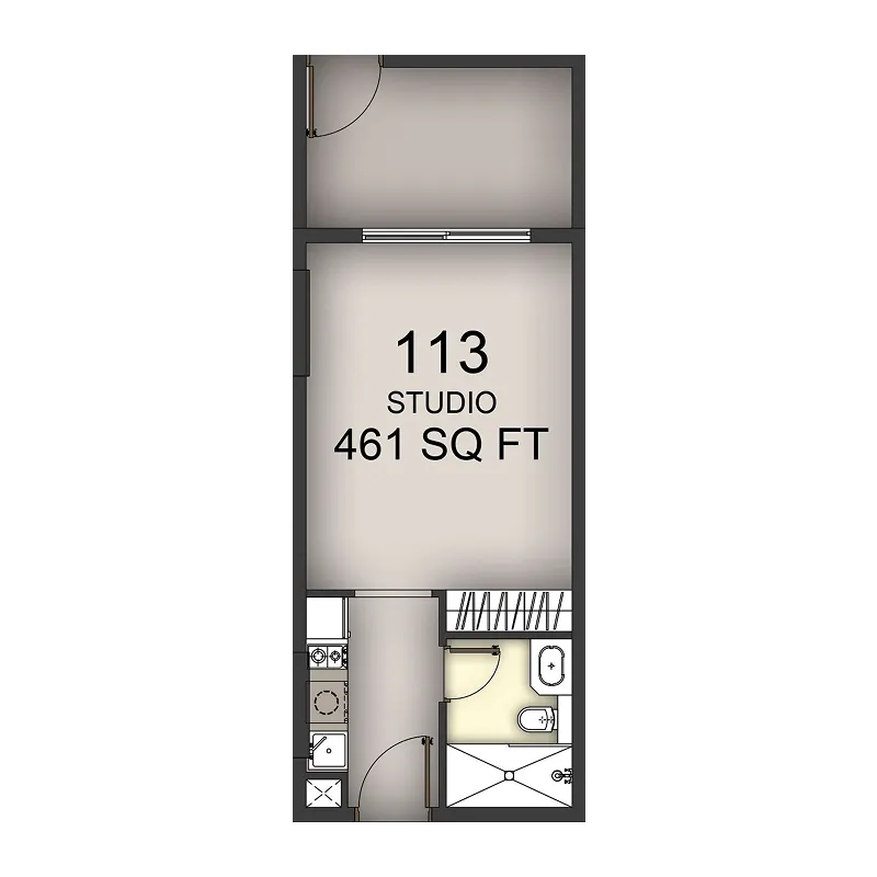 0 BR layout at Aizel Tower