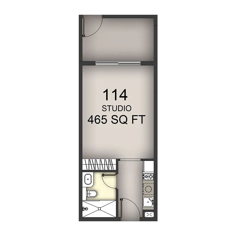 0 BR layout at Aizel Tower