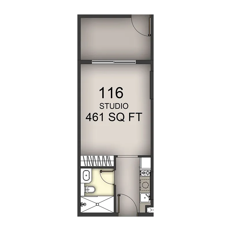 0 BR layout at Aizel Tower
