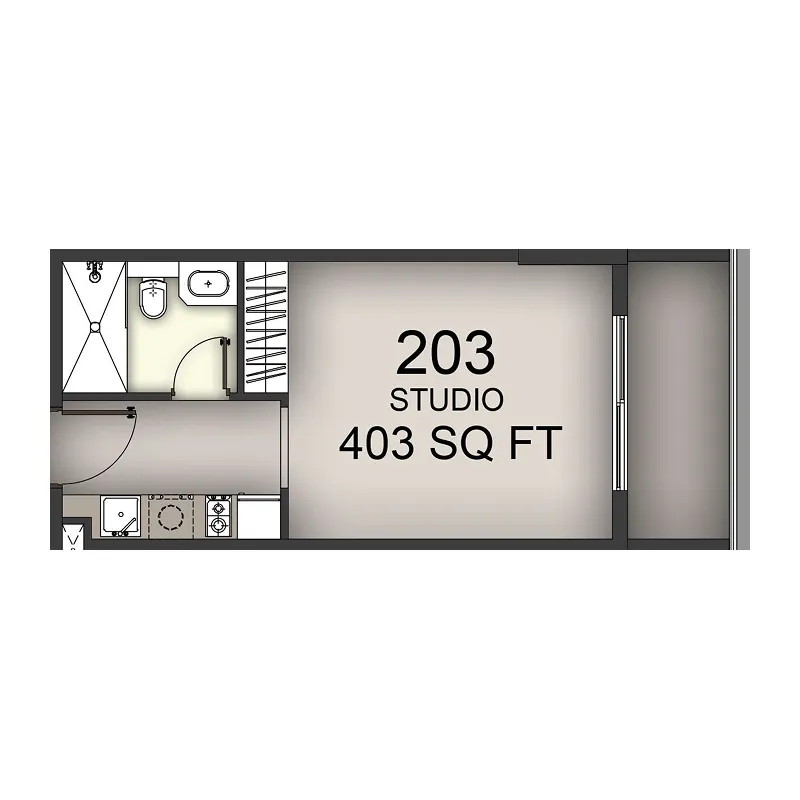 0 BR layout at Aizel Tower