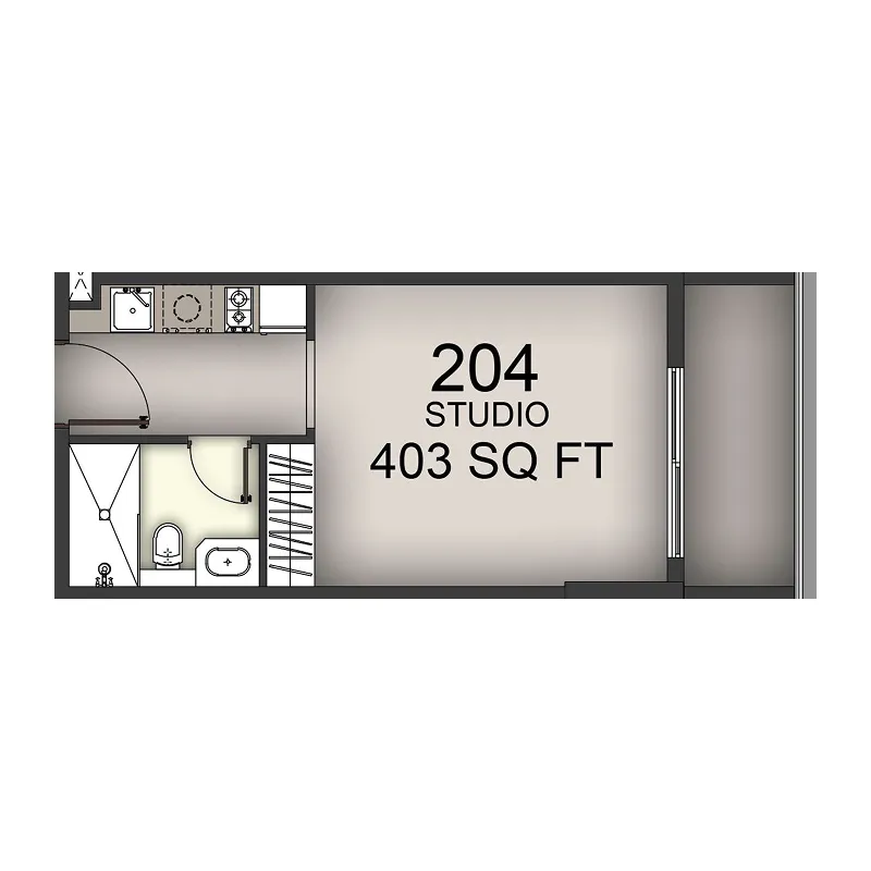 0 BR layout at Aizel Tower