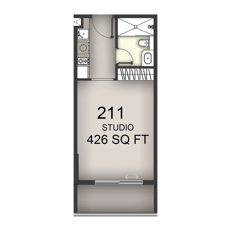 0 BR layout at Aizel Tower