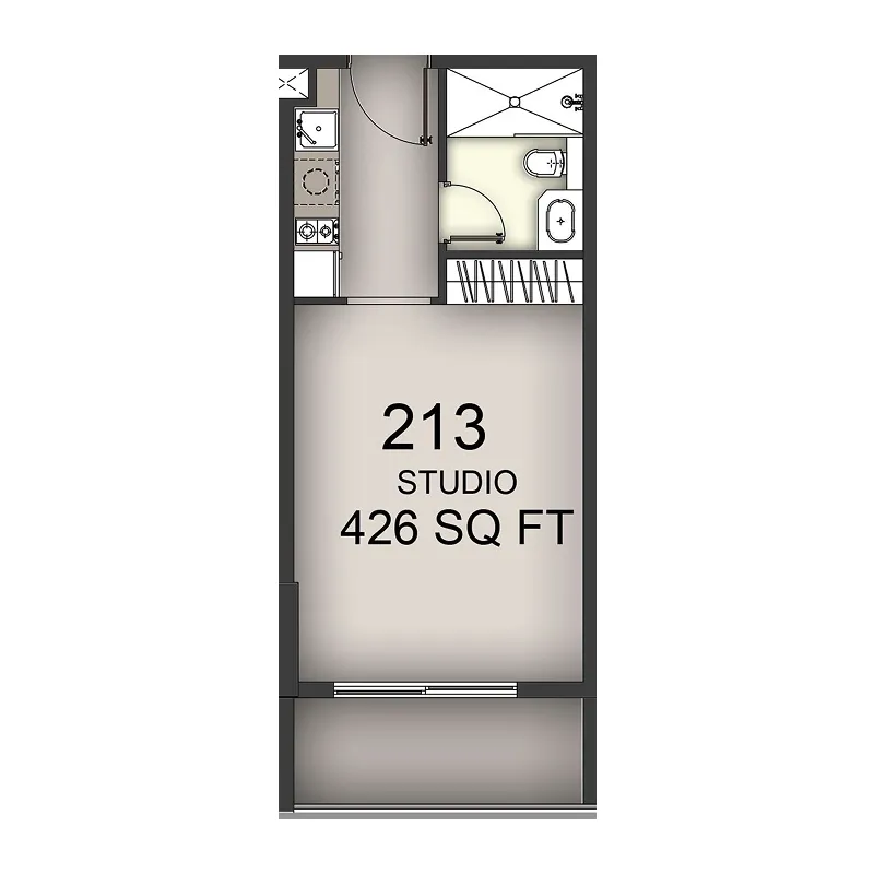 0 BR layout at Aizel Tower