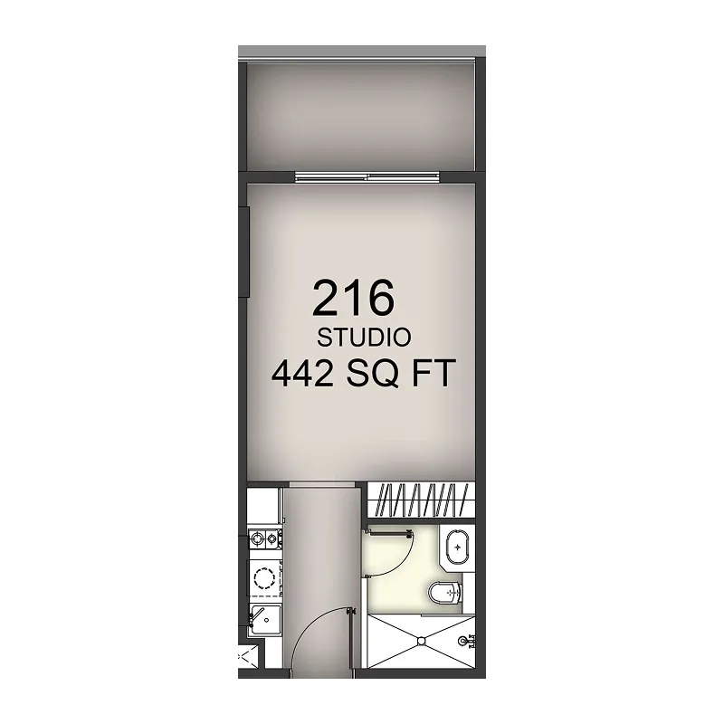 0 BR layout at Aizel Tower