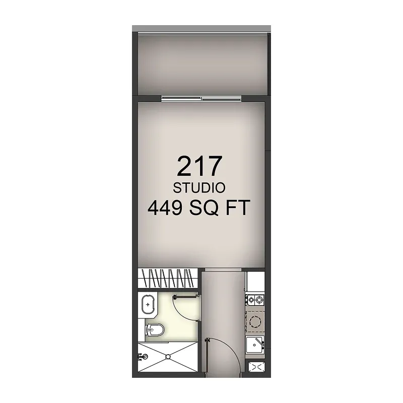 0 BR layout at Aizel Tower
