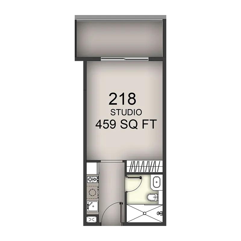 0 BR layout at Aizel Tower