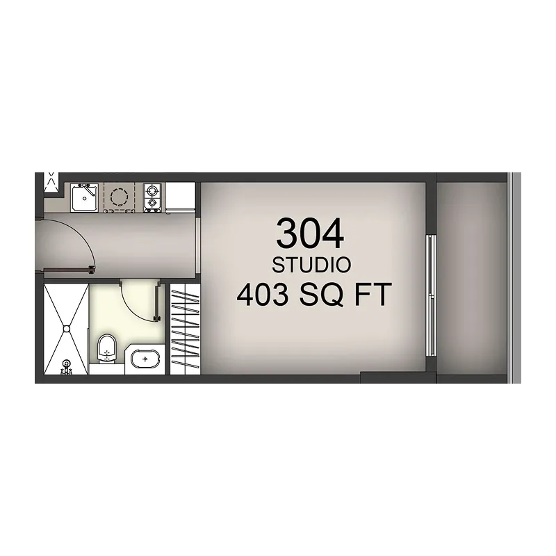 0 BR layout at Aizel Tower