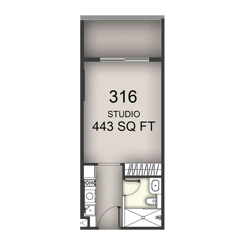 0 BR layout at Aizel Tower