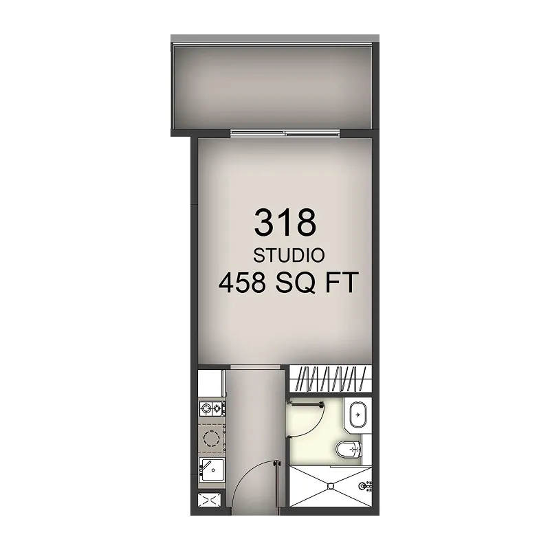 0 BR layout at Aizel Tower