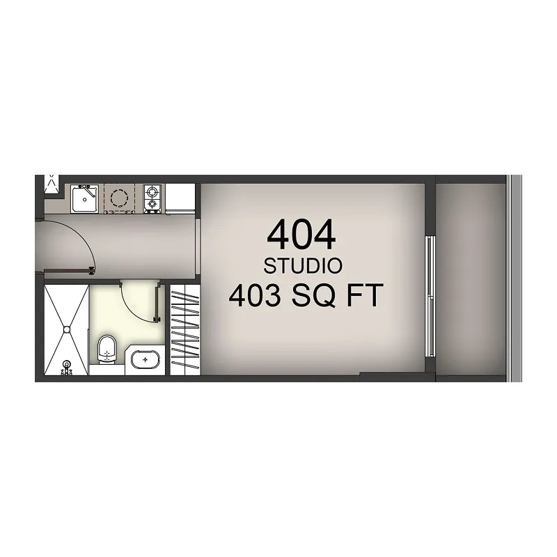 0 BR layout at Aizel Tower
