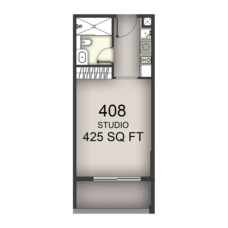 0 BR layout at Aizel Tower