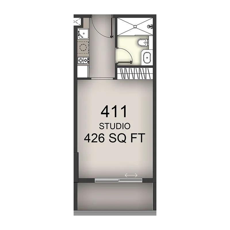 0 BR layout at Aizel Tower