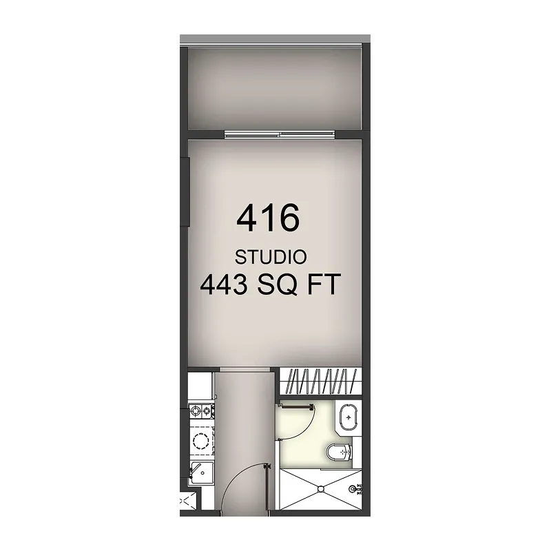 0 BR layout at Aizel Tower