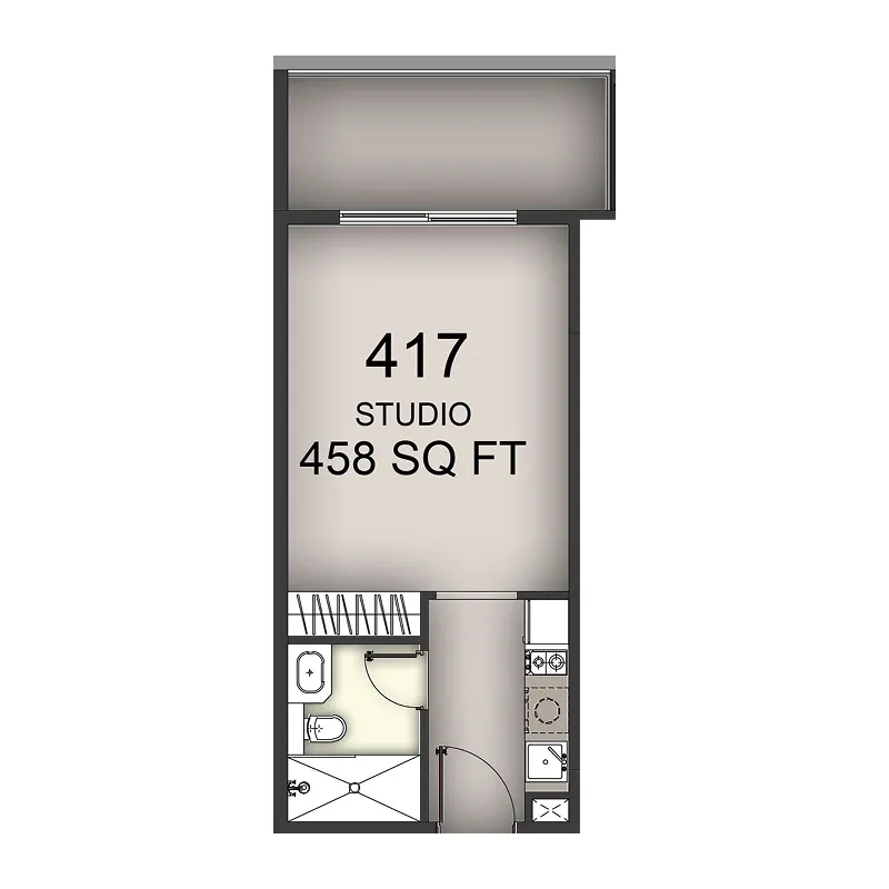 0 BR layout at Aizel Tower