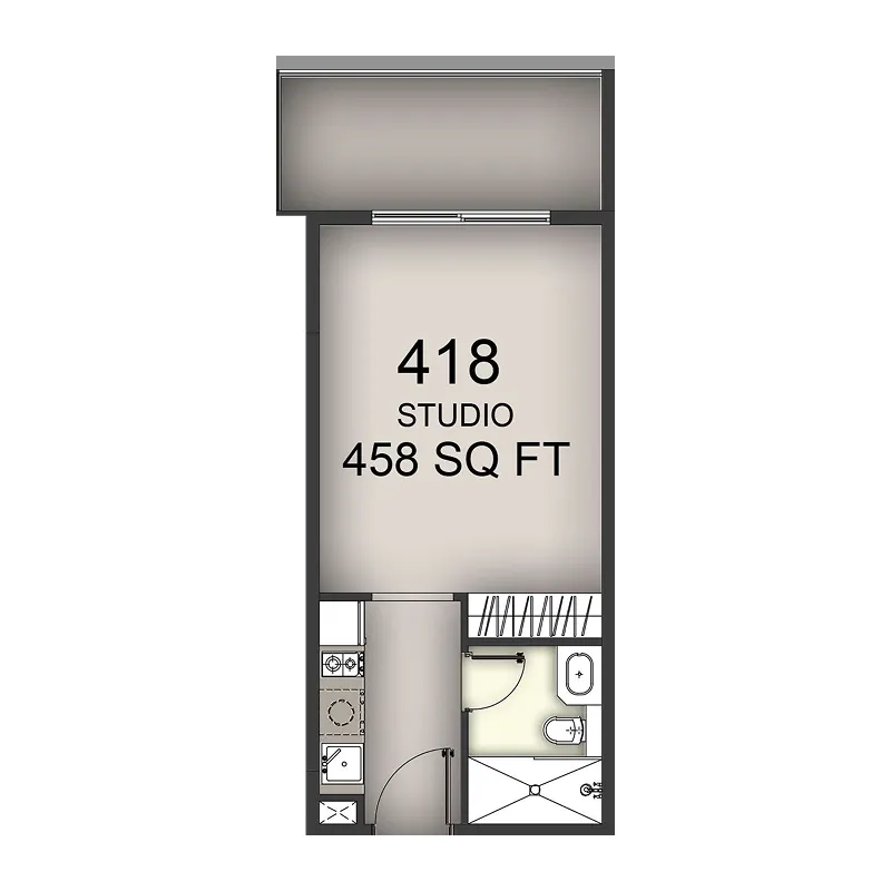 0 BR layout at Aizel Tower