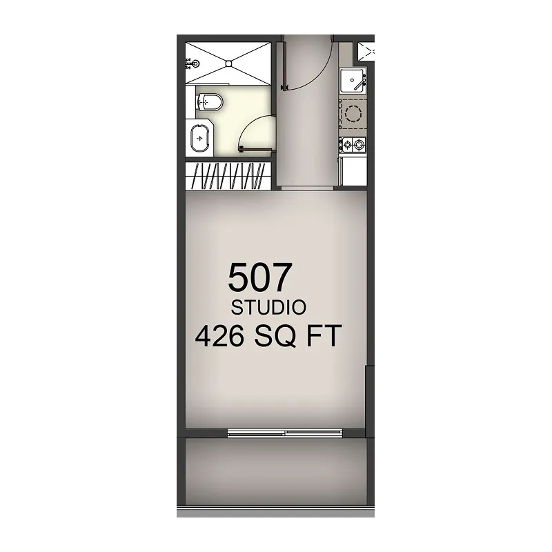 0 BR layout at Aizel Tower