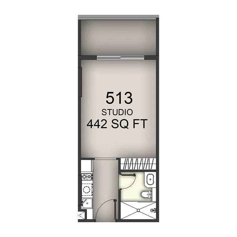 0 BR layout at Aizel Tower